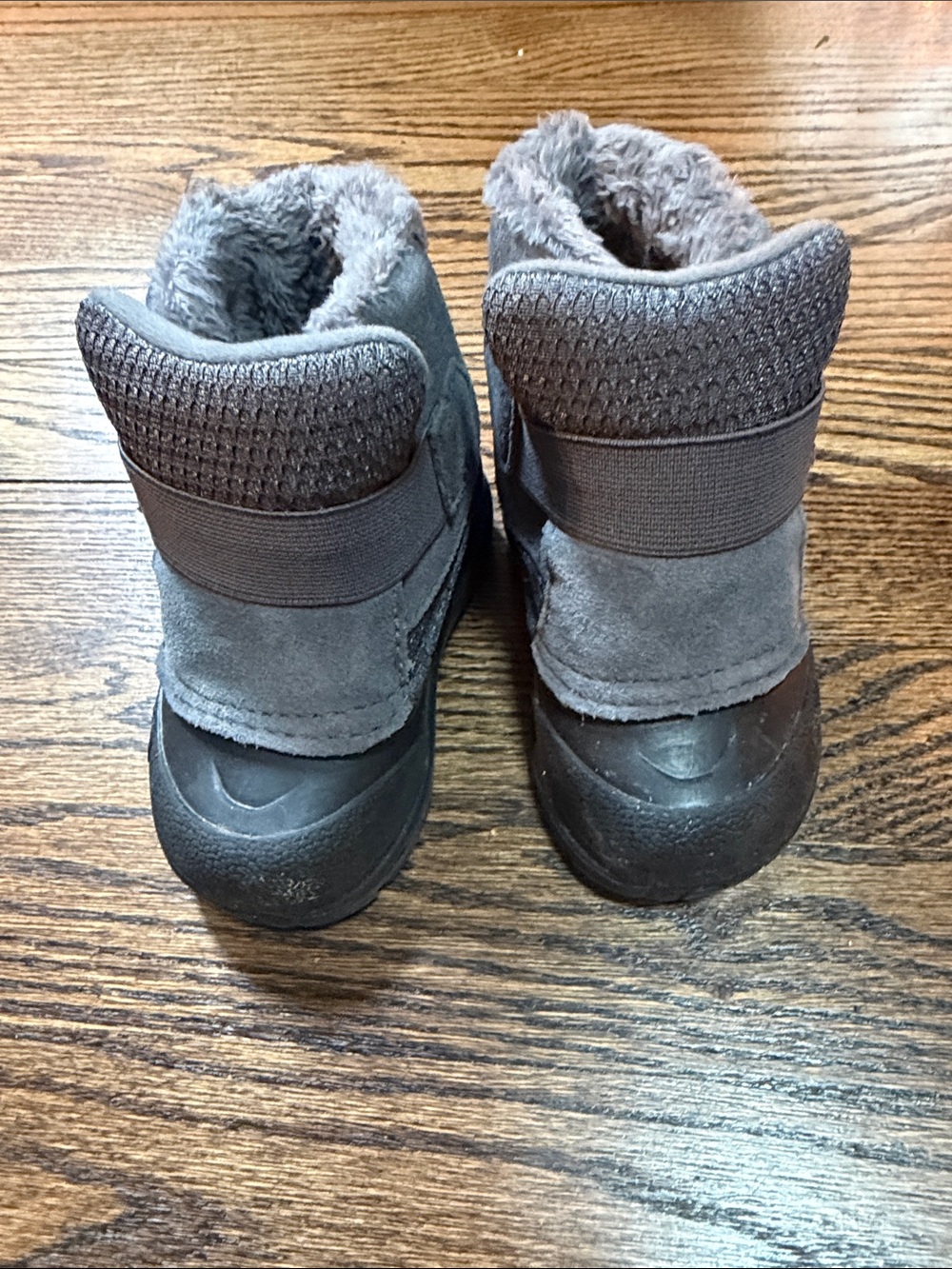 North Face Kids Gray Winter Boots - Plush Lined Snow Boots